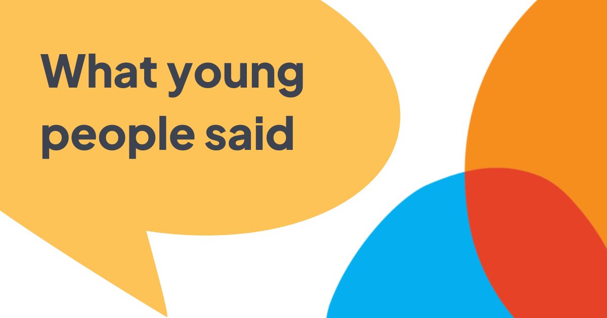 Text: What young people said.
