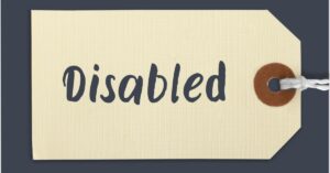 the word, disabled.
