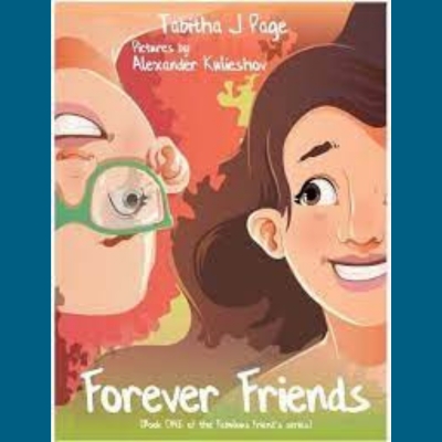 The book's cover depicts two people, both smiling and with flowing hair. The person on the left-hand side is upside down and has red hair and green rimmed glasses. The person the right-hand side has brown hair. The side of their faces closest to each other dominates the image and you cannot see the other side of their head.