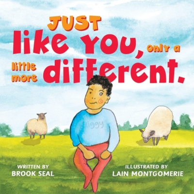 This cover shows a scene of a young boy sitting on grass in a field. He is wearing a blue shirt and red leggings. The shirt seems to have the name 'Iggy' written on it. The boy, rendered in a cartoonish style, is the main focus of the image. There are also two sheep.